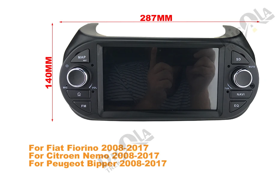 Excellent 7" HD  Android 8.0 Car Radio Car Multimedia player GPS DVD For FIAT Fiorino Qubo Citroen Nemo Peugeot Bipper autoradio wifi 0