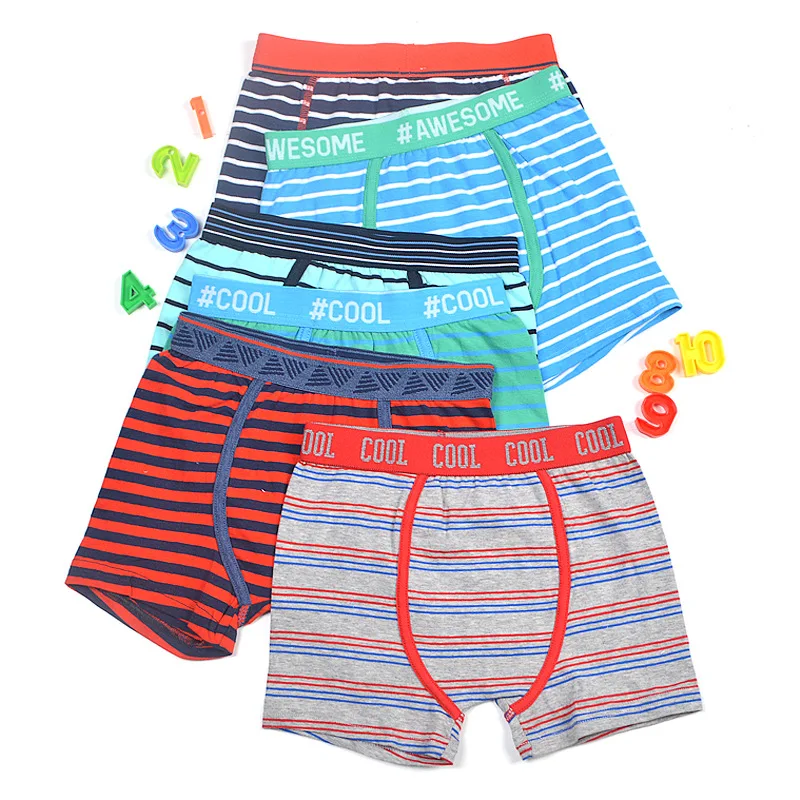 

new brand Cartoon boys striped trunk boxers kids shorts child panties top quality cotton pants children underwear briefs 3pcs