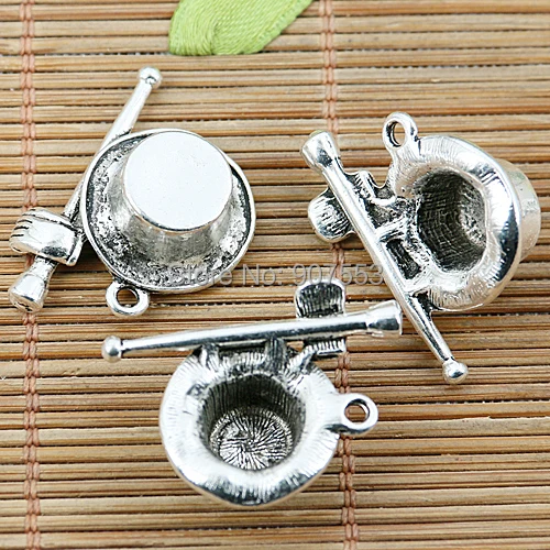 

8pcs Tibetan silver magic stick hat charms EF2010