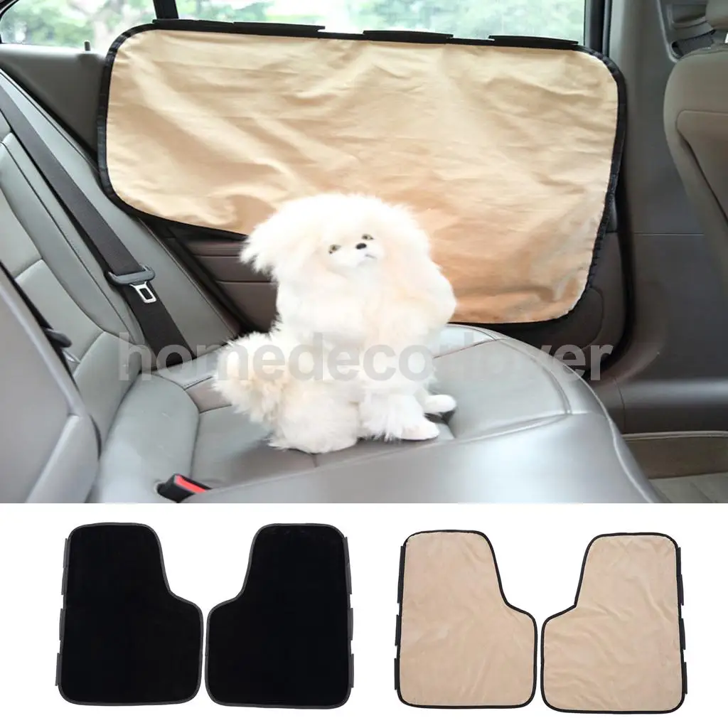 Buy 2Pcs Pet Car Door Protector Black/Champagne Cover