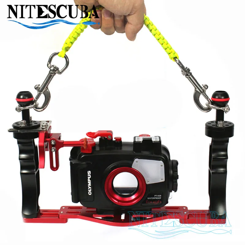 Scuba Diving Waterproof camera housing handle rope lanyard for TG5 Gopro Rx100 Scuba diver