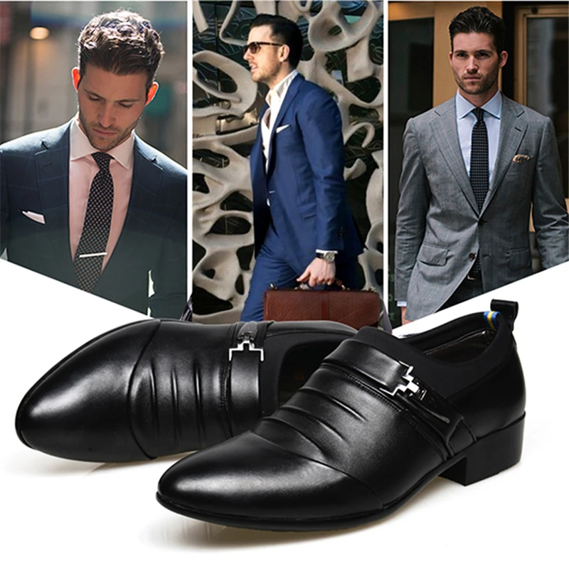 45 Taille 38 on La Pointu Bout Plat Black De brown Hommes 915497 Robe Haute Mariage Chaussures D'affaires Plus Pour Slip Mens Qualité 6yUqZBcw