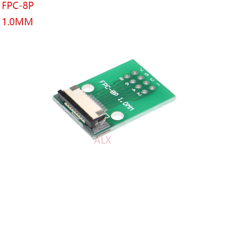 

2PCS FPC-8PIN CABLE PITCH 1.0MM TO DIP PITCH 2.54MM smt adapter PCB BOARD FFC 8P FPC 8Pin connector WIRE TO DIP8 Converter