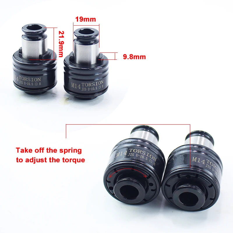 Beste Kwaliteit Pneumatische Tapping Machine Onderdelen Tikken Verzamelt Chuck Maat JIS M3 M16 Prijs Voor 1pc met Overbelasting Bescherming