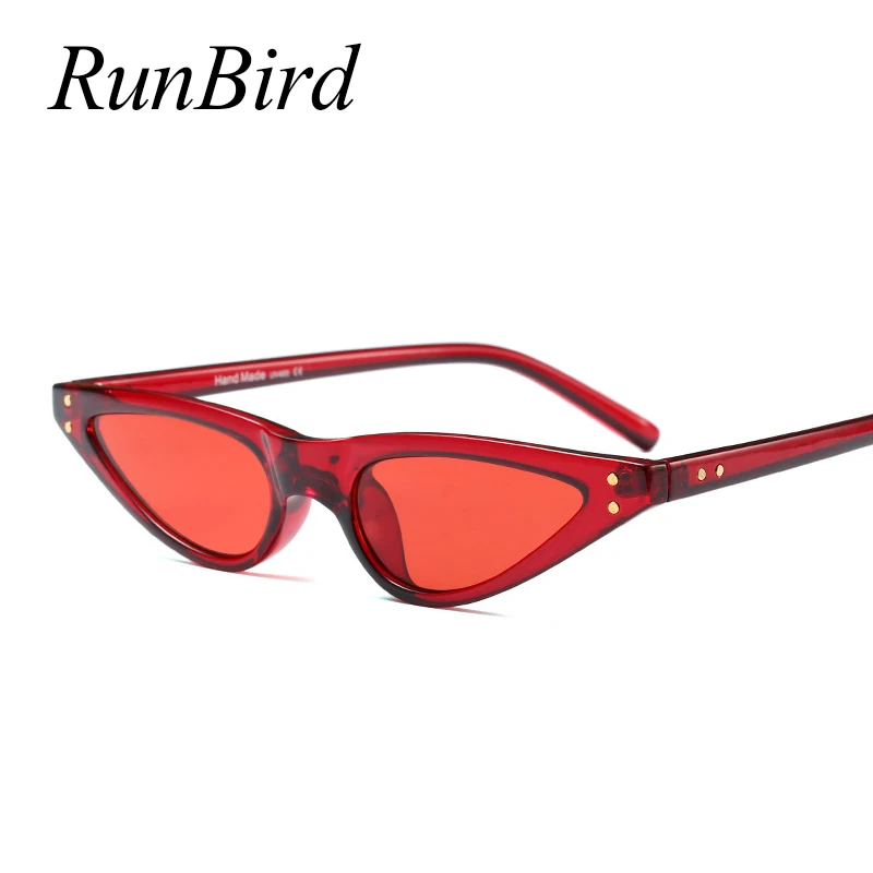 Маленькие женские солнцезащитные очки RunBird кошачий глаз винтажные стильные
