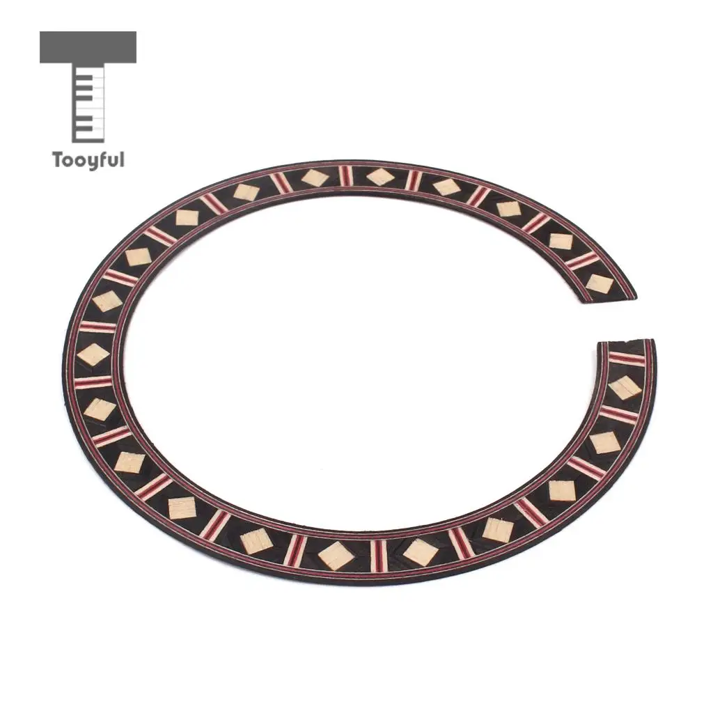 Tooyful 3Pcs Acoustic Guitar Rosette Wood Soundhole Inlay Rosette Luthier Tool Parts