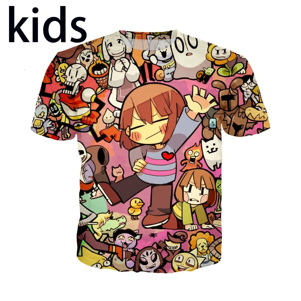 

T-shirt 3D print Men Undertale children game women hip hop funny Anime streetwear t shirt Harajuku KIDS tshirt Short Sleeve E590