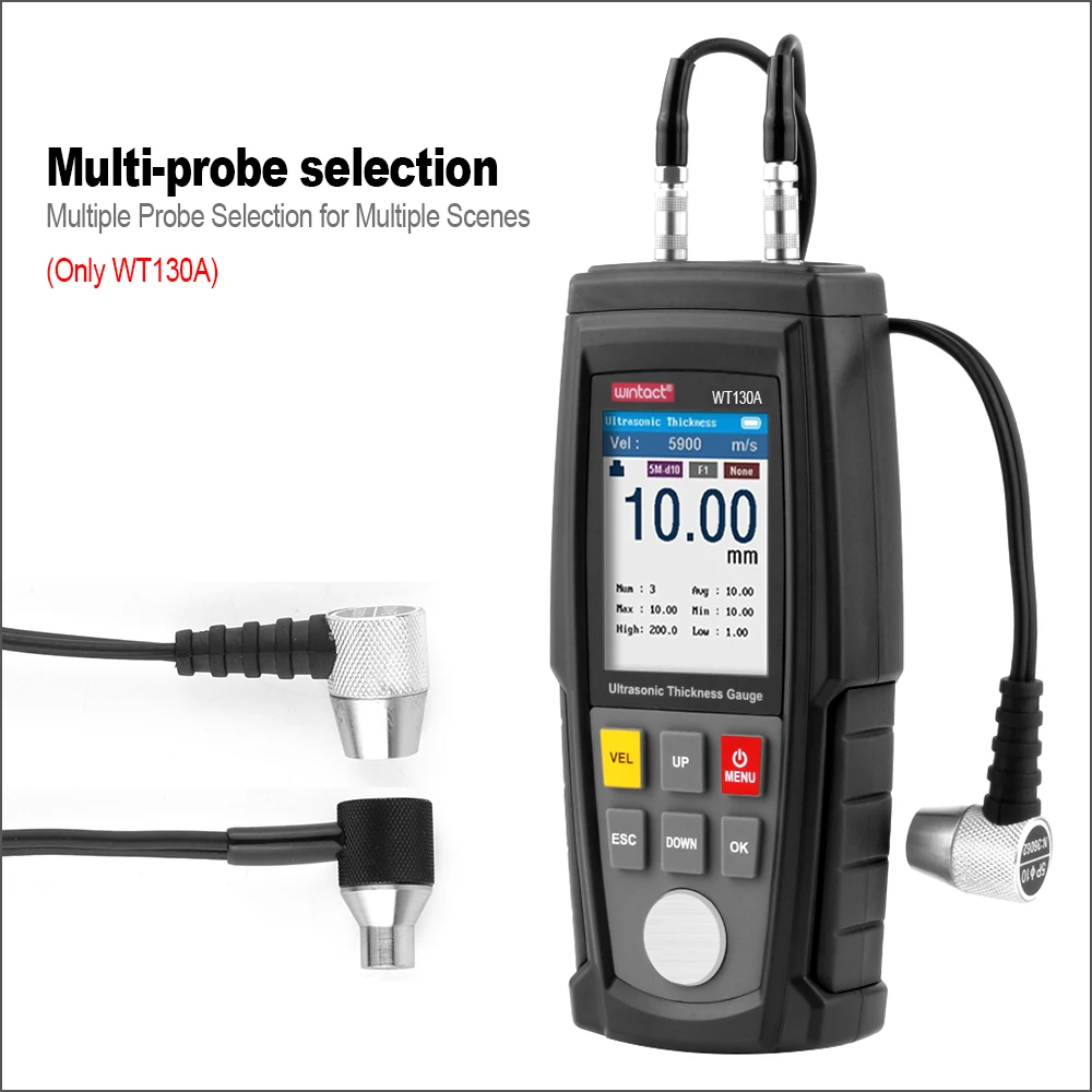 Paint thickness gauge thickness gauge WINTACT Digital ultrasonic car paint thickness gauge meter Handheld thickness metal tester High precision coat meter