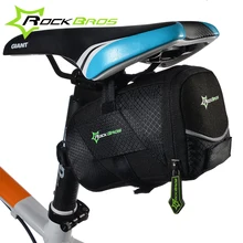 ROCKBROS Bicycle Bike Rear Bag Rainproof Nylon Bike Saddle Tube Bag Outdoor Cycling Mountain Bike Back Seat Tail Pouch Package