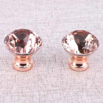 

Cute 30mm Crystal Glass diamond knobs Furniture Cabinet Handle Kitchen Door Wardrobe Crystal Knobs 5PCS