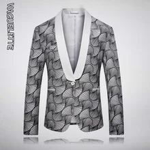 VAGUELETTE Elegant Geometric Pattern Blazer Men Shawl Collar Slim Fit Blazers Wedding Suit Jacket For Men Coat Tuxedo 2019 M-5XL VAGUELETTE Elegant Geometric Pattern Blazer Men Shawl Collar Slim Fit Blazers Wedding Suit Jacket For Men Coat Tuxedo 2019 M-5XL