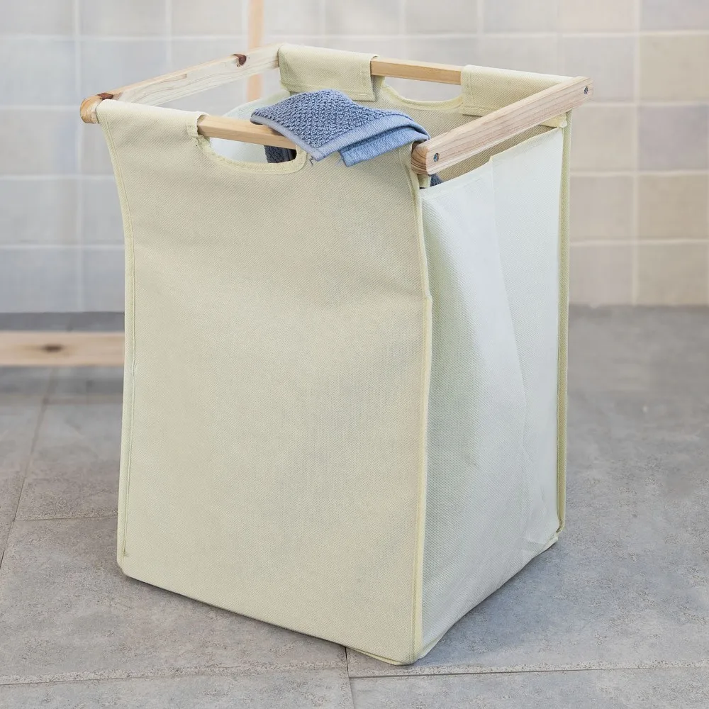 SoBuy FRG160-N, Bathroom Storage Ladder Shelf with 3 Storage Shelves &1 Removable Laundry Basket