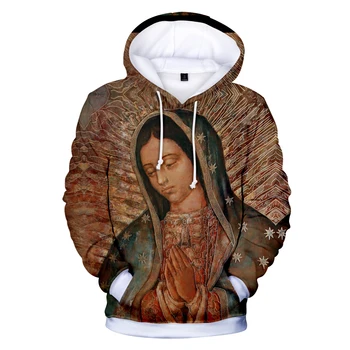 

Hot Sale 3D Our Lady of Guadalupe Print Hoodies Male/Female personality Long Sleeve Hooded Sweatshirts Fashion Loose Hoodies