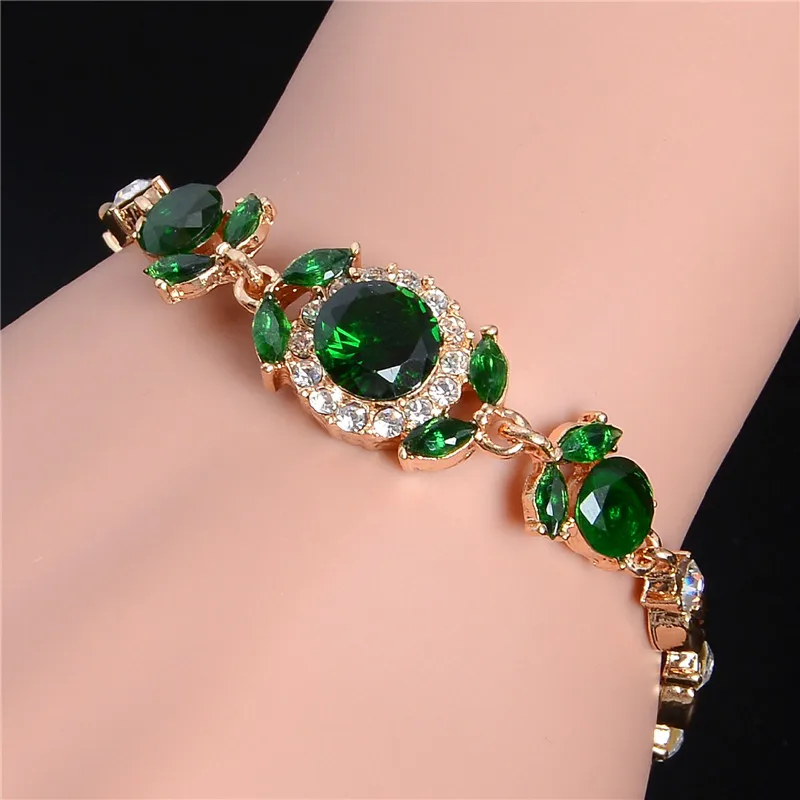 

SHUANGR Womens Vintage Yellow Gold Color 3 COLORS Austrian Crystal Bangles Bracelets Party Jewelry Gift