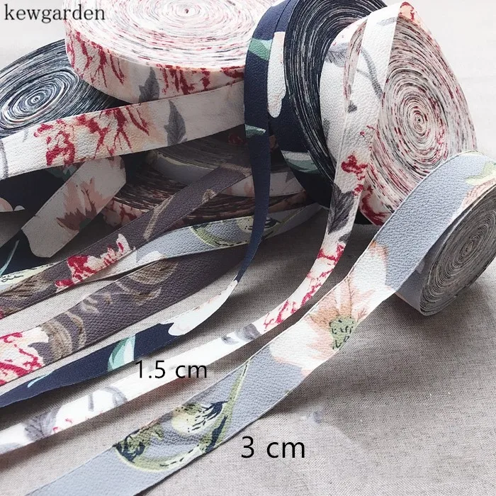 Kewgarden двухсторонняя Цветочная шифоновая матовая лента 1-1/4 дюйма 5/8 DIY атласная с
