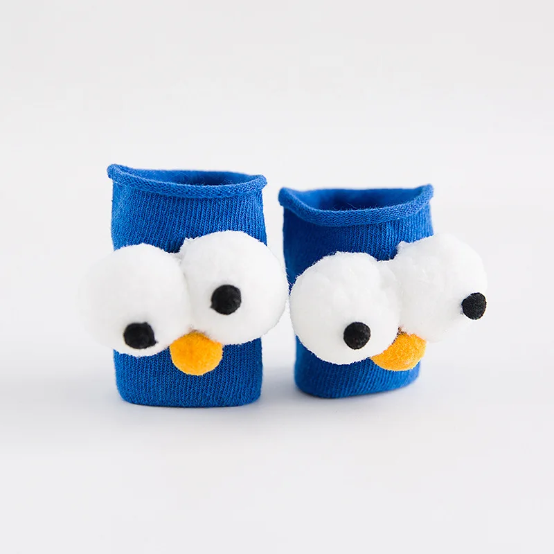 Новые детские хлопковые носки на осень и зиму, модные креативные носки с объемными большими глазами для маленьких мальчиков и девочек, высокое качество, подарки, CN - Цвет: 5 Royal blue