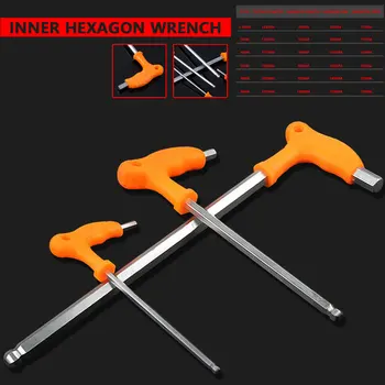 

2.5/3/4/5/6/8mm High-carbon Steel Repair Tool Inner Hexagon Wrench T Handle Allen Hex Key Wrench Spanner
