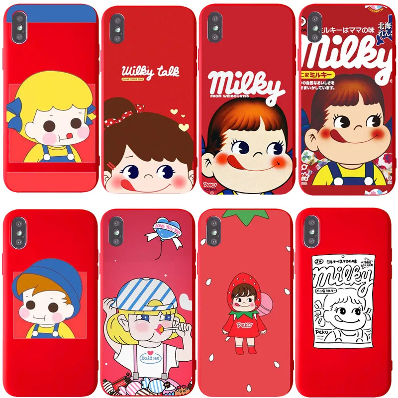 Kawaii японский аниме Milk Girl чехол для телефона iPhone 11Pro XS MAX XR 6 6S 7 8 Puls милый молочный
