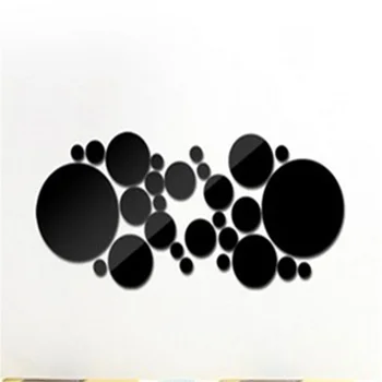 

2017 New Fashion Home Decor Circles Mirror Style Removable Decal Vinyl Art Wall Sticker DIY
