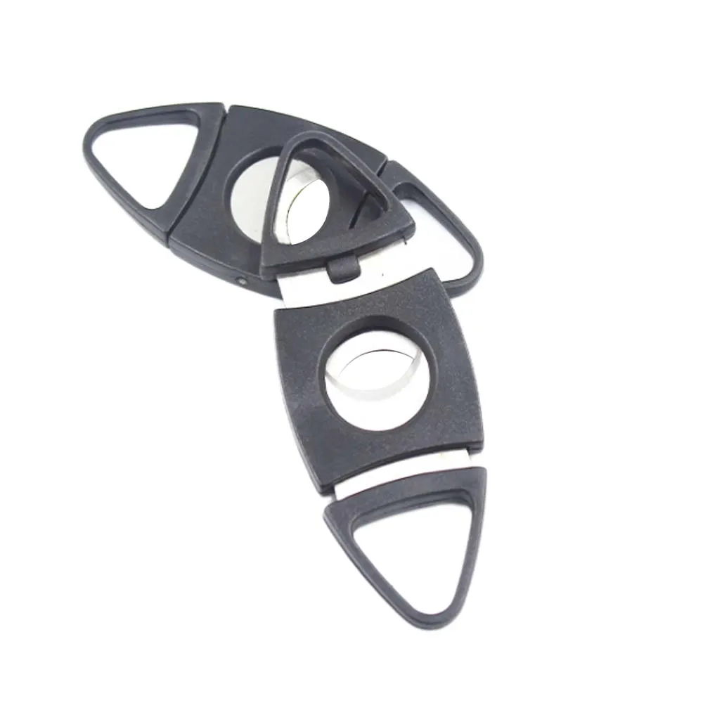 SY Cigar Cutter Plastic Stainless Steel Double Blades Cutter Knife Pocket Cigar Scissors Shears Cigar Accessories