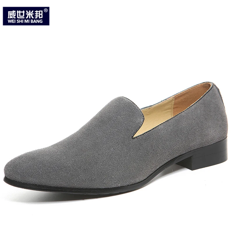 Buy US6 9 Mens Flock pointed Toe Slip On Oxfords