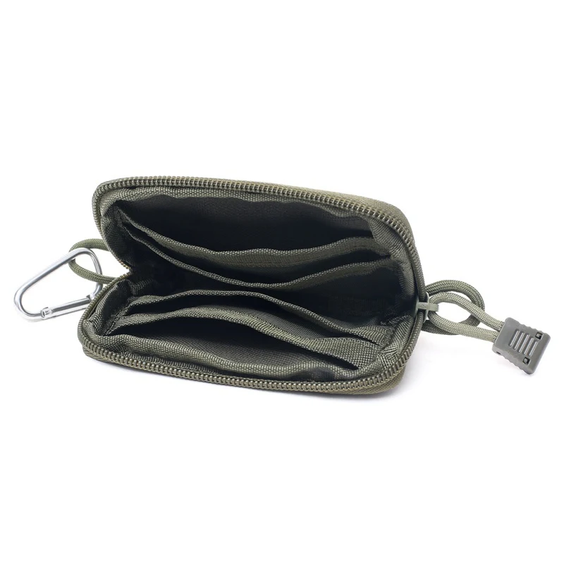 Zippers Waist Bag Waterproof EDC Pouch Tactical Key Change Purse Wallet Travel Kit Coin Purse Pack For Outdoor Camping Hiking