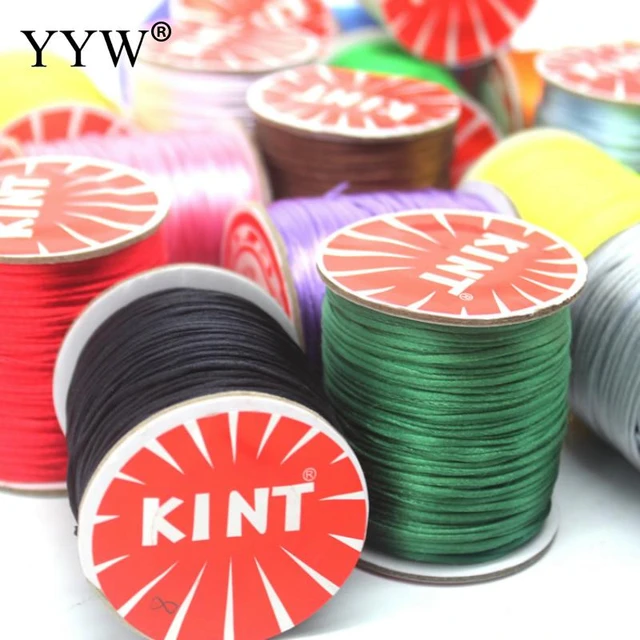 40 Meters Nylon Chinese Satin Silk Knot Cord 2mm RATTAIL Thread Necklace  Spool