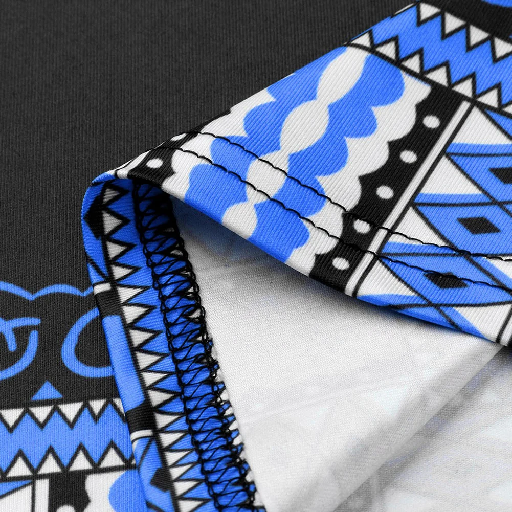 Летняя африканская национальная Новая цифровая печать с короткими рукавами модная свободная Удобная футболка для отдыха