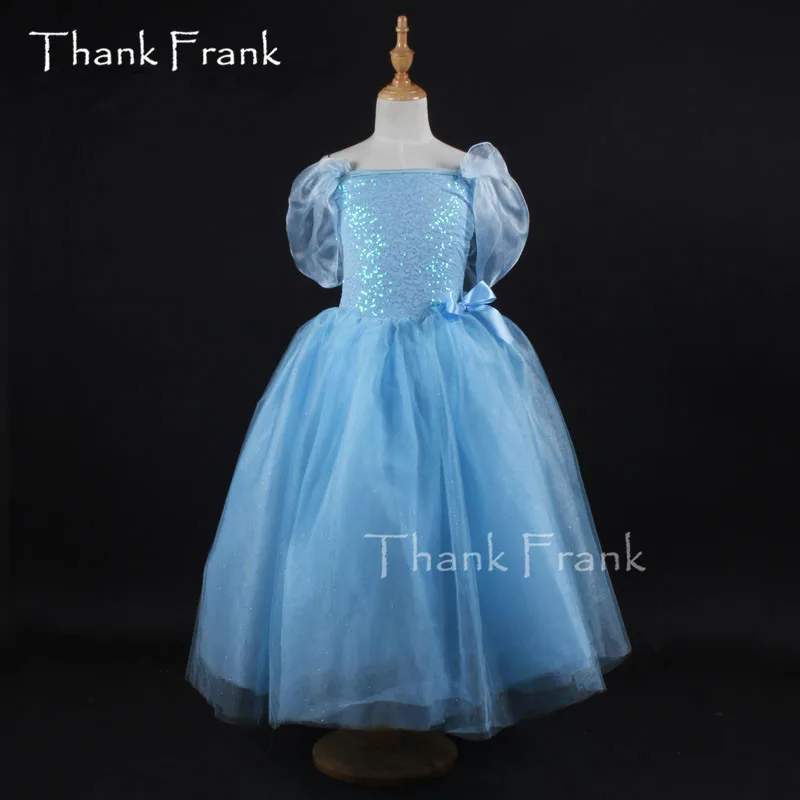 

Thank Frank Cinderella Princess Long Ballet Dress Girls Adult Sequin Bow Dance Costume C362