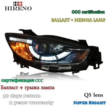

Hireno Headlamp for 2012-2016 Mazda CX-5 Headlight Assembly LED DRL Angel Lens Double Beam HID Xenon 2pcs