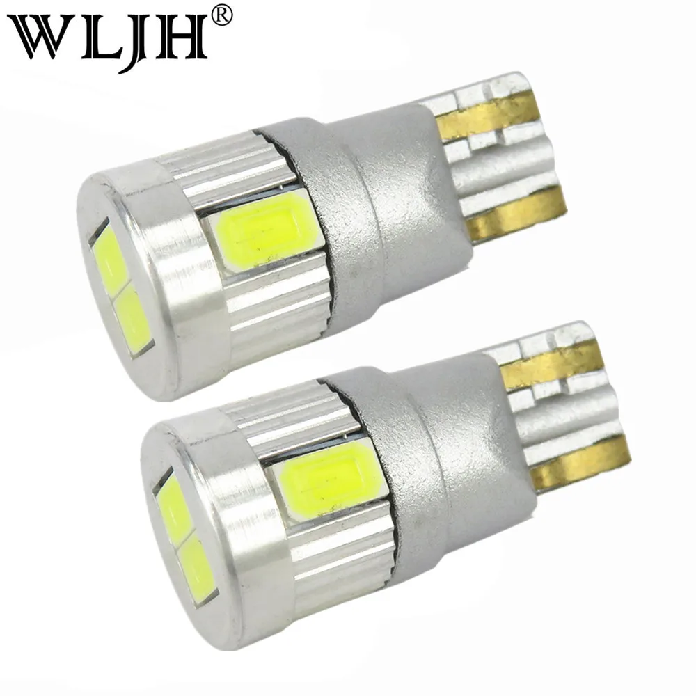 

WLJH 2x Car Light T10 W5W Led Bulb 5630 SMD Auto Parking Light Sidemarker Lamps Bulbs for alfa romeo 159 147 166 164 155 Spider