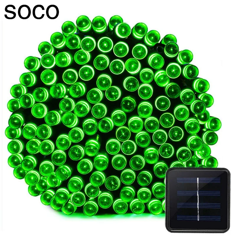 

SOCO 12M 100LEDs Garland Solar String Lights Waterproof 8 Modes Street Fairy Garden Tree Home Decorative Bare Christmas Light