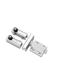 Silver Glass Hinge Hardware Fittings Door Upper and Lower Glass Clamp Up and Down Shaft Glass Hinge Free Opening Hinge tanie tanio imango NONE CN (pochodzenie) Zawiasy do drzwi GA0324 STEEL Single door Glass magnetic touch 3-5mm glass collar steel