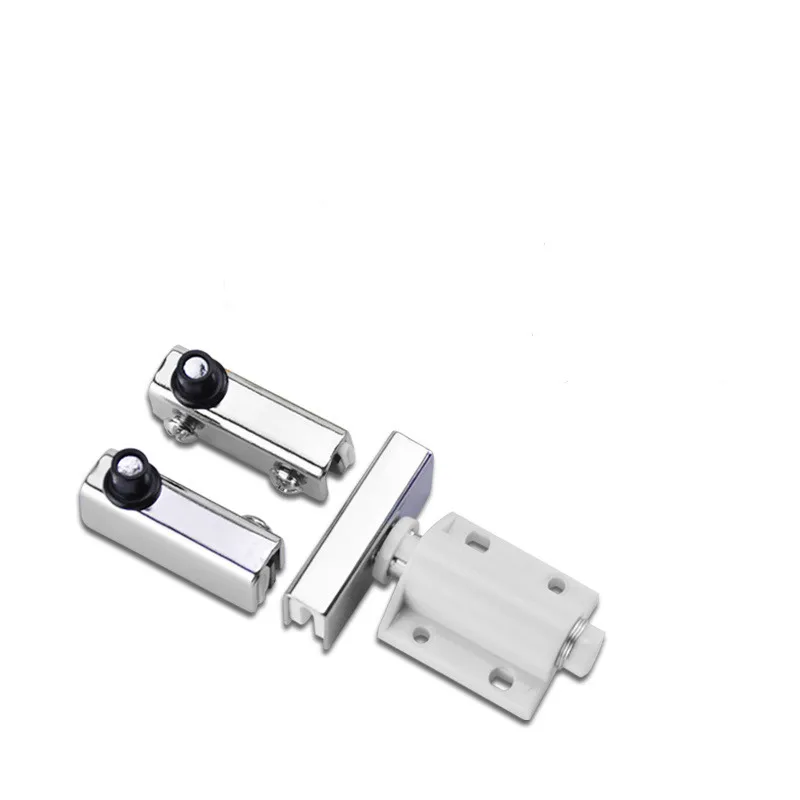 Silver Glass Hinge Hardware Fittings Door Upper And Lower Glass Clamp