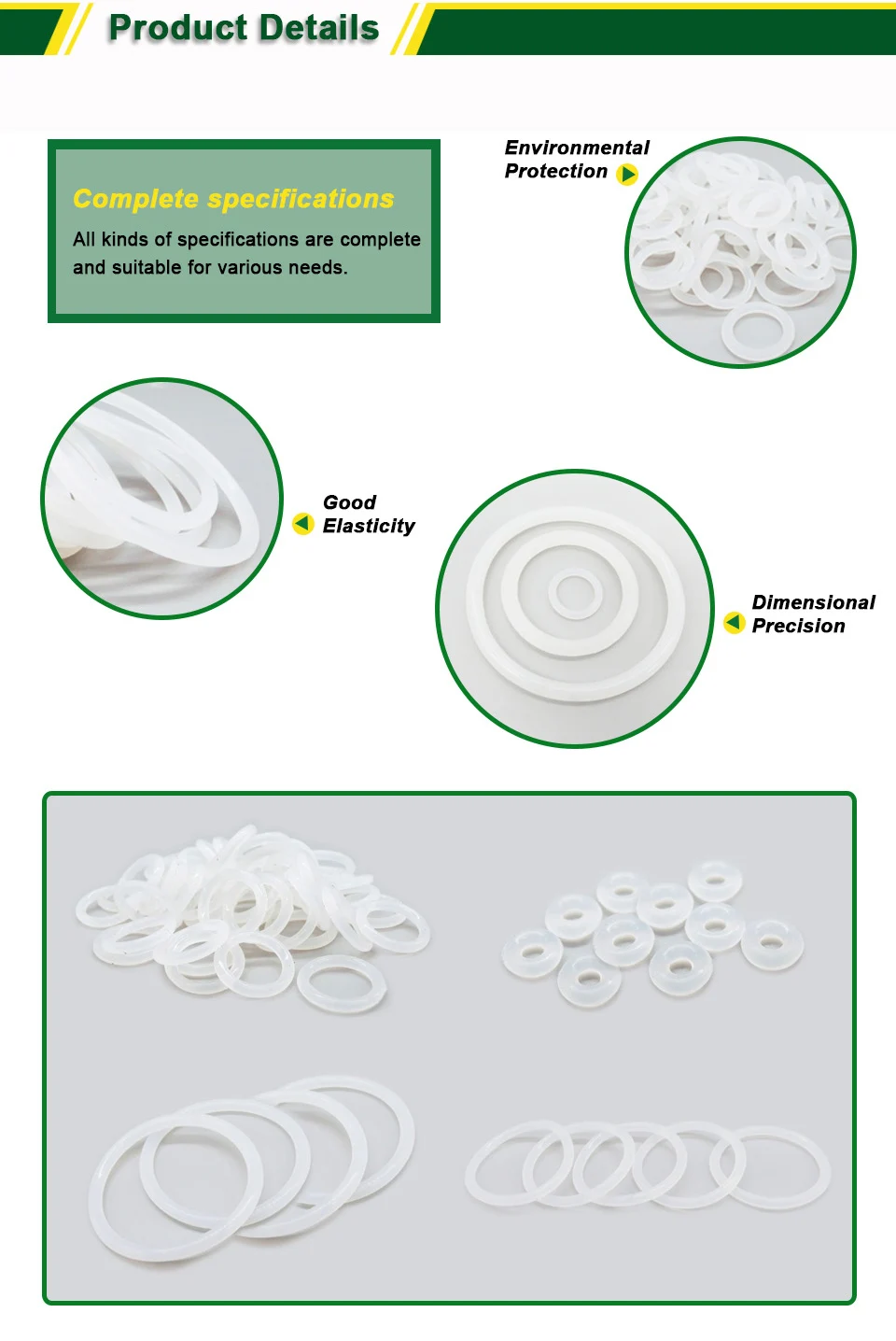 LUJX-R 2 мм Толщина уплотнительное кольцо диаметром 38/39/44/50/52/55/58/60 мм белый O-кольцо-уплотнитель Orings силиконовые для хранения пищевых продуктов резиновые подкладки