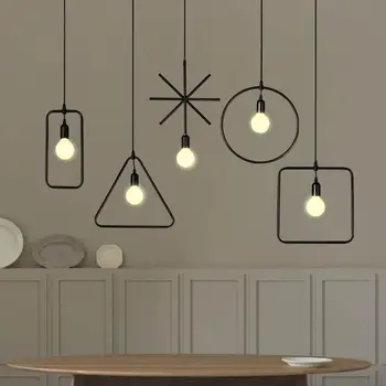 

Fashion Industrial Style LED Celling Lamp Pendant Light Hanglamp Single Head for Restaurant Clothing Shop Living Room Hallway