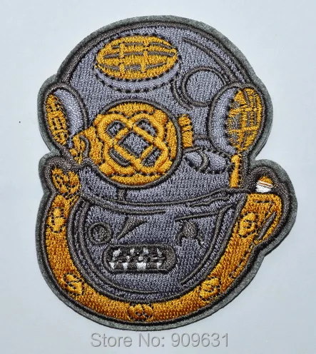 

SCUBA DIVING Mark V Navy Helmet PATCH embroidered NEW iron-on MK-5 APPLIQUE gift