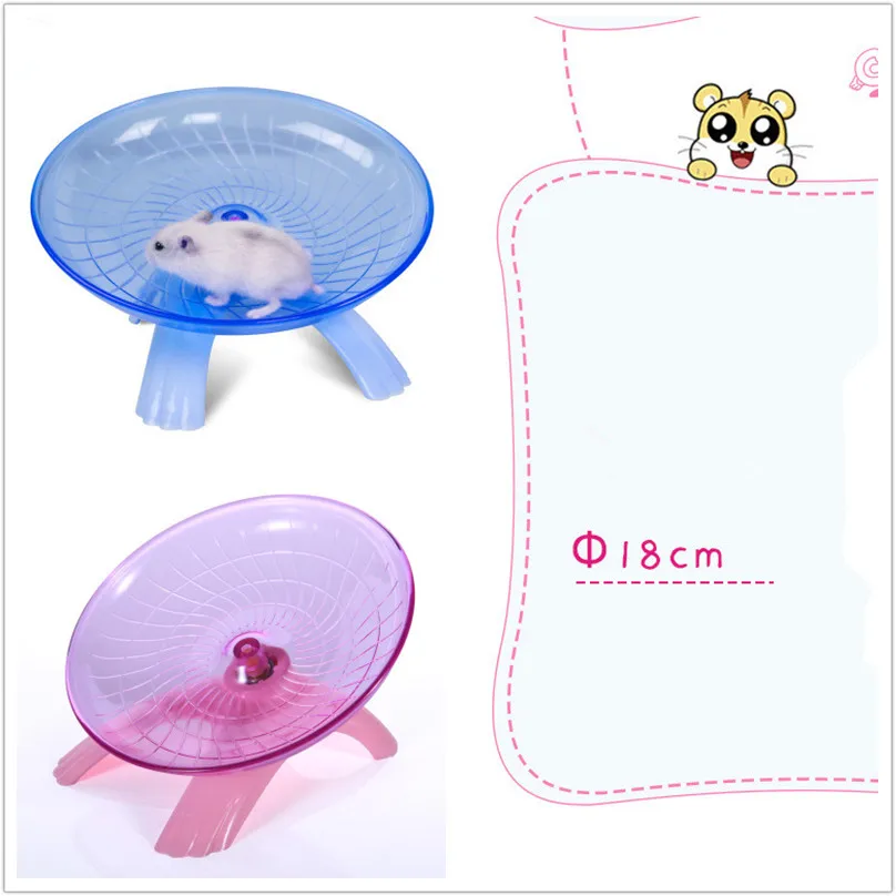 

Pet Exercise Wheel Hamster Disc 18cm Diameter Pet Sport Mouse Plastic Running Jogging wheel Red Blue Color Funny Flying Saucer