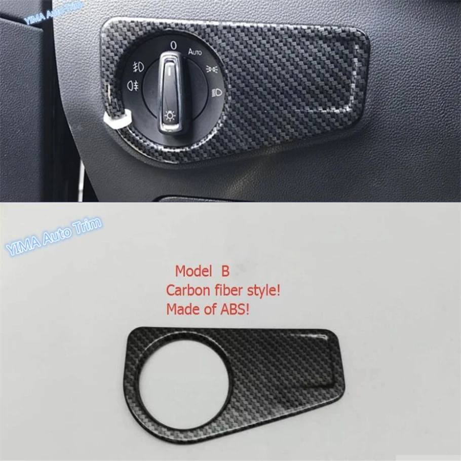 

Lapetus Car Styling ABS Front Headlight Lamp Control Switch Button Frame Cover Trim For Volkswagen VW Tiguan 2016 2017 2018 2019