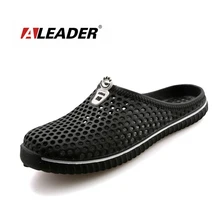 Aleader/летние мужские слипоны; садовая обувь EVA; быстросохнущие Сабо; мужские сандалии; легкие пляжные шлепанцы унисекс; сандалии больших размеров