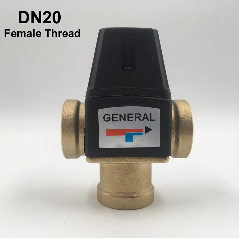 3/" внутренняя резьба 3 способа латунный термостатический смесительный клапан DN20 для водонагревателя на солнечной батарее клапан 3-сторонний выход термостатический смеситель с лампой