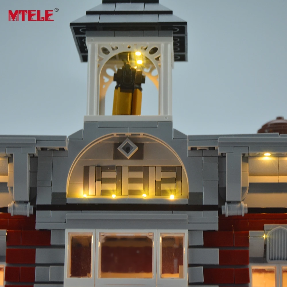 MTELE бренд светодиодный светильник комплект для 10197 пожарной станции|toys for|lego city