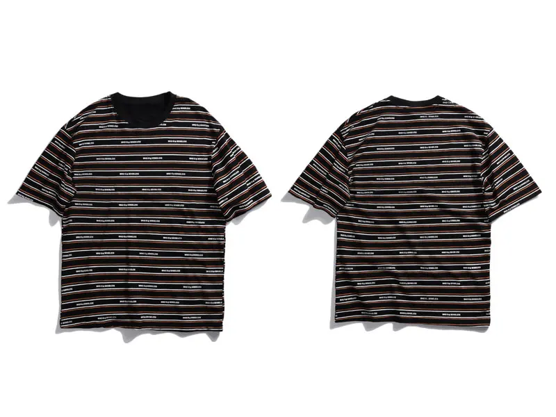 Letter Striped Printed Tshirts 1