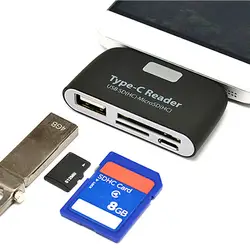 Новый горячий 4 в 1 usb type-C считыватель карт OTG TF Micro SD карты адаптер зарядки для Macbook телефон планшет Q99 99