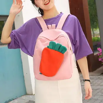 

2018 Mini Detachable Carrot Backpack Cute Rabbit Shoulder GirlSchool Bags for Baby Children Girls Lovely Small Bag Canvas