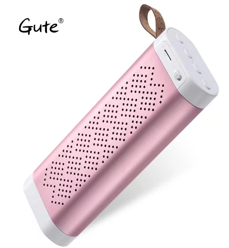 

Gute Metal texture Bluetooth speaker portable belt radio FM stereo square altavoz portatil enceinte bluetooth portable puissant