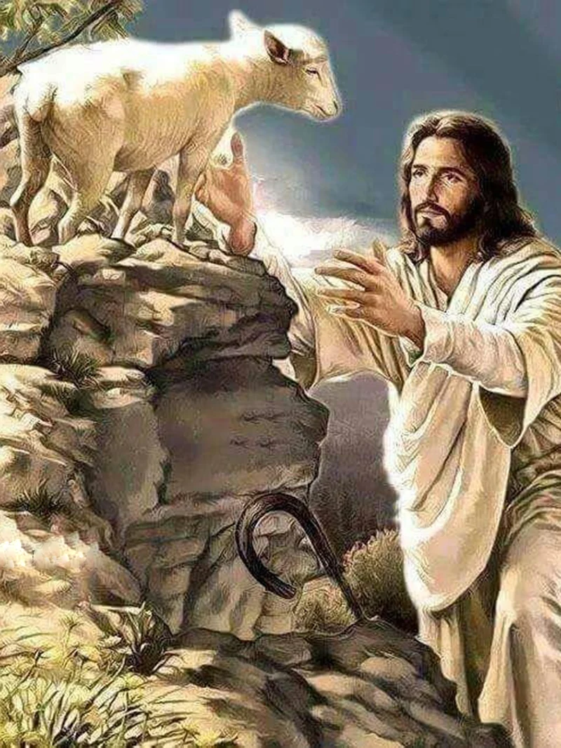Diamond-Painting-Cross-Stitch-Jesus-Sheep-Diy-Diamond-Embroidery-Full-Square-Round-Diamond-Mosaic-Decoration