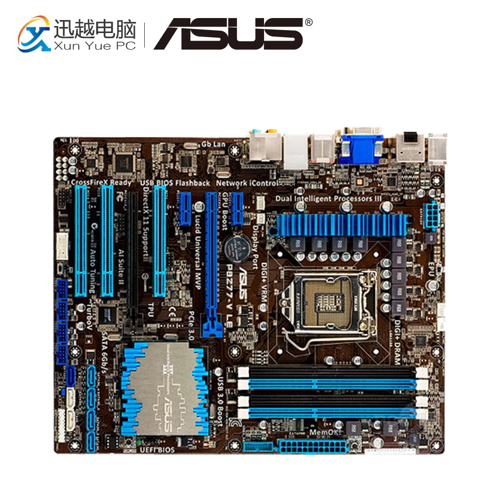 

Asus P8Z77-V LE Desktop Motherboard Z77 Socket LGA 1155 For i3 i5 i7 DDR3 32GB SATA3 USB3.0 HDMI DVI ATX Original Used Mainboard