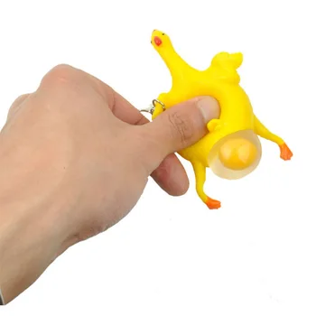 

New fun toy raw chicken egg squeeze egg toy funny raw chicken egg release stress toys