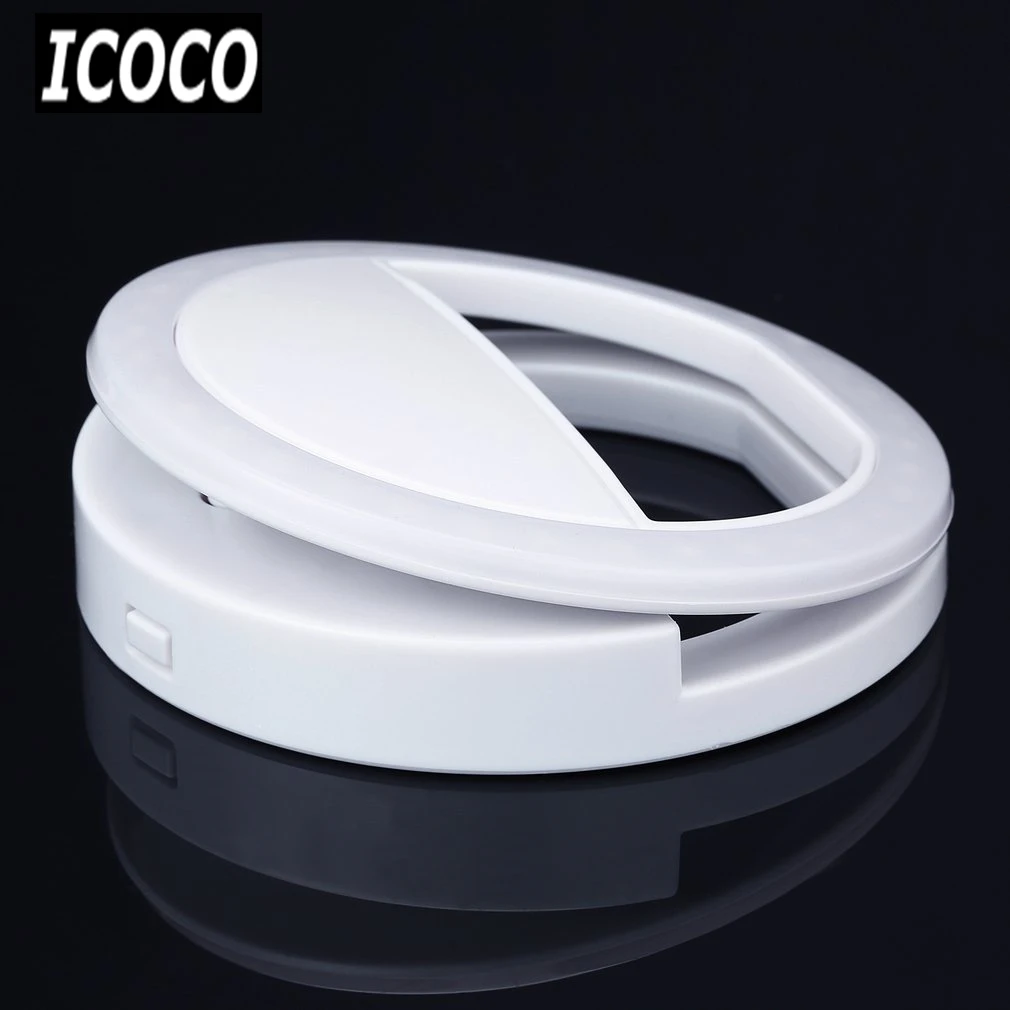ICOCO портативный мобильный телефон Selfie Light Clip On Lamp светодиодное кольцо для